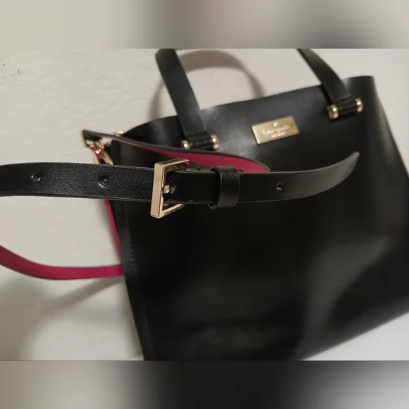 Kate Spade Black & Pink Purse - Picture 3 of 16